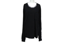 Load image into Gallery viewer, CHROME HEARTS クロムハーツ 長袖Ｔシャツ 首ロゴ CHロゴ ブラック コットン サイズL 良品 中古 61751