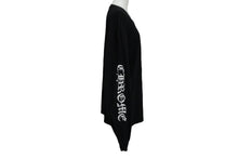 Load image into Gallery viewer, CHROME HEARTS クロムハーツ 長袖Ｔシャツ 首ロゴ CHロゴ ブラック コットン サイズL 良品 中古 61751