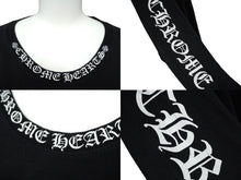 Load image into Gallery viewer, CHROME HEARTS クロムハーツ 長袖Ｔシャツ 首ロゴ CHロゴ ブラック コットン サイズL 良品 中古 61751