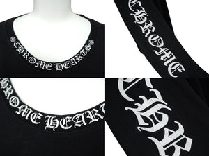 CHROME HEARTS クロムハーツ 長袖Ｔシャツ 首ロゴ CHロゴ ブラック コットン サイズL 良品 中古 61751