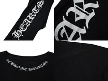 Load image into Gallery viewer, CHROME HEARTS クロムハーツ 長袖Ｔシャツ 首ロゴ CHロゴ ブラック コットン サイズL 良品 中古 61751