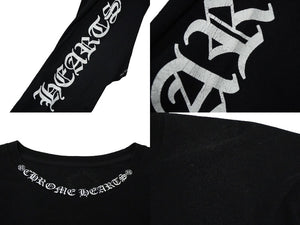 CHROME HEARTS クロムハーツ 長袖Ｔシャツ 首ロゴ CHロゴ ブラック コットン サイズL 良品 中古 61751