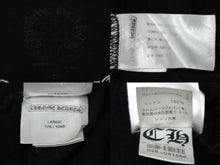 Load image into Gallery viewer, CHROME HEARTS クロムハーツ 長袖Ｔシャツ 首ロゴ CHロゴ ブラック コットン サイズL 良品 中古 61751