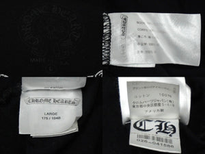 CHROME HEARTS クロムハーツ 長袖Ｔシャツ 首ロゴ CHロゴ ブラック コットン サイズL 良品 中古 61751