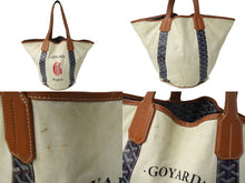 画像をギャラリービューアに読み込む, GOYARD ゴヤール ベラーラMM リバーシブル トートバッグ ネイビー ブラウン ナチュラル 良品 中古 61752