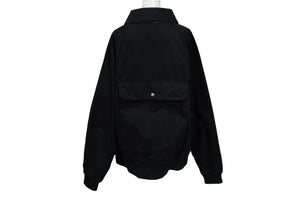 極美品 A BATHING APE アベイシングエイプ 刺繍 パッチ ブルゾン ダークネイビー アウター ジャケット 紺 サイズL 中古 61755