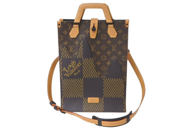 極美品 LOUIS VUITTON ルイヴィトン × NIGO ニゴ― ダミエ ジャイアント モノグラム 2WAY トートバッグ N40355 中古 61761