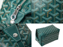 画像をギャラリービューアに読み込む, 新品同様品 GOYARD ゴヤール ボーイング 25 クラッチバッグ BOWLIN025TY09CL09P グリーン シルバー金具 中古 61763