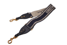 画像をギャラリービューアに読み込む, Christian Dior クリスチャンディオール オブリーク エンブロイダリー ショルダーストラップ ネイビー 美品 中古 61771