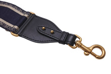 画像をギャラリービューアに読み込む, Christian Dior クリスチャンディオール オブリーク エンブロイダリー ショルダーストラップ ネイビー 美品 中古 61771