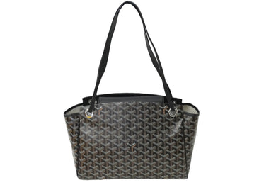 新品同様 GOYARD ゴヤール ショルダーバッグ 2WAY ルエットPM ブラック PVC レザー シルバー金具 中古 61773