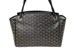 新品同様 GOYARD ゴヤール ショルダーバッグ 2WAY ルエットPM ブラック PVC レザー シルバー金具 中古 61773