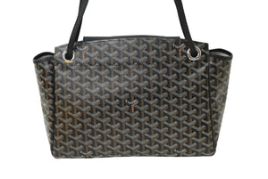新品同様 GOYARD ゴヤール ショルダーバッグ 2WAY ルエットPM ブラック PVC レザー シルバー金具 中古 61773