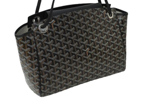 新品同様 GOYARD ゴヤール ショルダーバッグ 2WAY ルエットPM ブラック PVC レザー シルバー金具 中古 61773