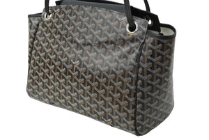 新品同様 GOYARD ゴヤール ショルダーバッグ 2WAY ルエットPM ブラック PVC レザー シルバー金具 中古 61773