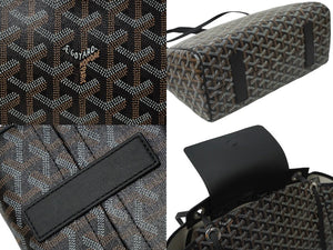 新品同様 GOYARD ゴヤール ショルダーバッグ 2WAY ルエットPM ブラック PVC レザー シルバー金具 中古 61773