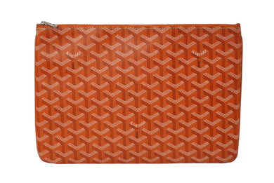 極美品 GOYARD ゴヤール セナMM クラッチバッグ SENAT2MMLTY07CL07P オレンジ 中古 61775