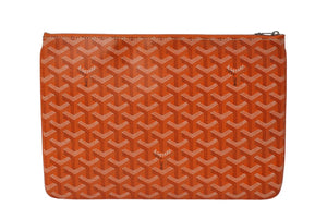 極美品 GOYARD ゴヤール セナMM クラッチバッグ SENAT2MMLTY07CL07P オレンジ 中古 61775