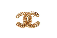 Load image into Gallery viewer, 極美品 CHANEL シャネル ヴィンテージ チェーンココマーク ビッグブローチ ゴールド GP 中古 61778