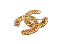 Load image into Gallery viewer, 極美品 CHANEL シャネル ヴィンテージ チェーンココマーク ビッグブローチ ゴールド GP 中古 61778