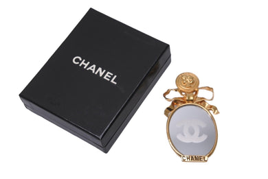 CHANEL シャネル ココマーク ミラー リボン ヴィンテージ ブローチ ゴールド アクセサリー レディース 小物 美品 中古 61779