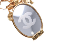 Load image into Gallery viewer, CHANEL シャネル ココマーク ミラー リボン ヴィンテージ ブローチ ゴールド アクセサリー レディース 小物 美品 中古 61779