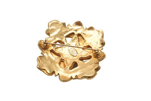 CHANEL シャネル カラーストーン ゴールド ブローチ 94A グリーン レッド ゴールド金具 アクセサリー 美品 中古 61781
