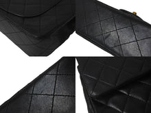 Load image into Gallery viewer, CHANEL シャネル Wフラップ マトラッセ チェーン ショルダーバッグ 23cm 1番台 ラムスキン ブラック ゴールド金具 美品 中古 61782