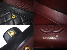 Load image into Gallery viewer, CHANEL シャネル Wフラップ マトラッセ チェーン ショルダーバッグ 23cm 1番台 ラムスキン ブラック ゴールド金具 美品 中古 61782
