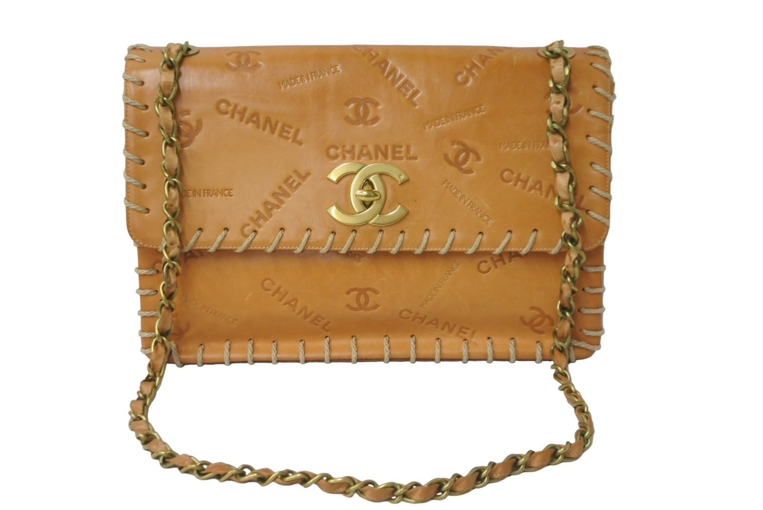 CHANEL シャネル ココマーク ベースボールステッチ エンボス