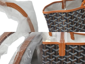新品未使用品 GOYARD ゴヤール サン・ルイPM トートバッグ STLOUIPMLTY01CL03P ブラック ブラウン 中古 61785