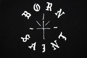 新品未使用 SAINT MICHAEL セント マイケル BORN SAINT 半袖Ｔシャツ SM-YS3-0000-C06 24SS サイズL ブラック 中古 61786