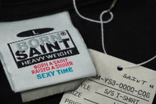 Load image into Gallery viewer, 新品未使用 SAINT MICHAEL セント マイケル BORN SAINT 半袖Ｔシャツ SM-YS3-0000-C06 24SS サイズL ブラック 中古 61786