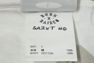 新品未使用 SAINT MICHAEL セント マイケル BORN SAINT 半袖Ｔシャツ SM-YS3-0000-C07 24SS ホワイト サイズL 中古 61787