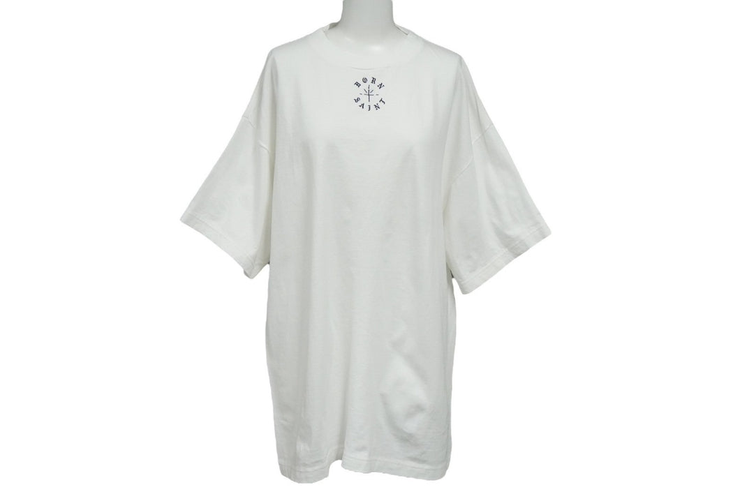 新品未使用 SAINT MICHAEL セント マイケル BORN SAINT 半袖Ｔシャツ SM-YS3-0000-C07 24SS ホワイト サイズL 中古 61787