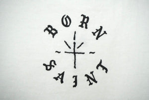 新品未使用 SAINT MICHAEL セント マイケル BORN SAINT 半袖Ｔシャツ SM-YS3-0000-C07 24SS ホワイト サイズL 中古 61787