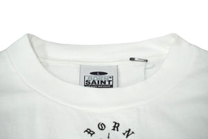 新品未使用 SAINT MICHAEL セント マイケル BORN SAINT 半袖Ｔシャツ SM-YS3-0000-C07 24SS ホワイト サイズL 中古 61787