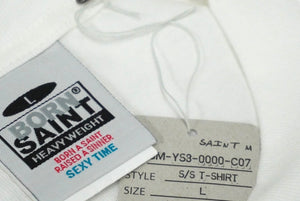 新品未使用 SAINT MICHAEL セント マイケル BORN SAINT 半袖Ｔシャツ SM-YS3-0000-C07 24SS ホワイト サイズL 中古 61787