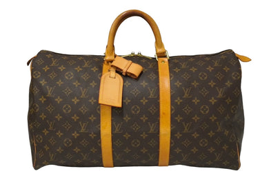 LOUIS VUITTON ルイヴィトン モノグラム キーポル50 ボストンバッグ ブラウン M41426 良品 中古 61794