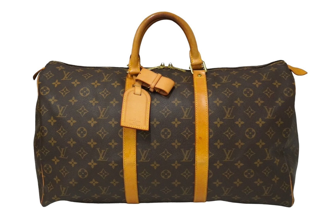 LOUIS VUITTON ルイヴィトン モノグラム キーポル50 ボストンバッグ ブラウン M41426 良品 中古 61794