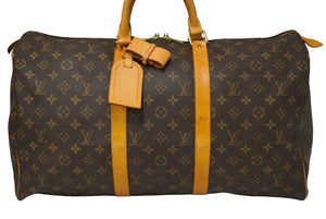 LOUIS VUITTON ルイヴィトン モノグラム キーポル50 ボストンバッグ ブラウン M41426 良品 中古 61794