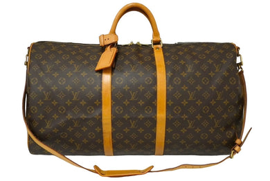 LOUIS VUITTON ルイヴィトン モノグラム キーポル バンドリエール60 ボストンバッグ M41412 ブラウン 良品 中古 61795