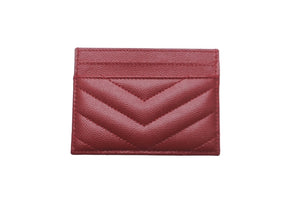YVES SAINT LAURENT イヴサンローラン モノグラム カードケース グレインドプードル エンボスレザー GNC423291 美品 中古 61805