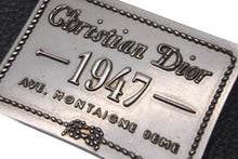 Load image into Gallery viewer, Christian Dior クリスチャンディオール リバーシブル ロゴ レザー ベルト 1947 小物 ブラック ネイビー 美品 中古 61809