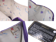 Load image into Gallery viewer, CHANEL シャネル 三つ折り財布 コンパクトウォレット ラムスキン スキーモチーフ ココマーク パープル 良品 中古 61811