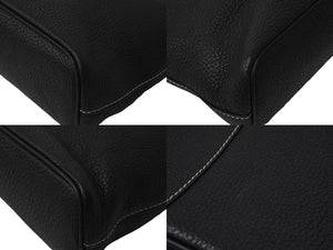 BURBERRY バーバリー ハンドバッグ ゴールドプレート ノバチェック ホースマーク ジャガード織り レザー ブラック 美品 中古 61815