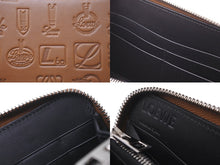 Load image into Gallery viewer, 極美品 LOEWE ロエベ 長財布 170周年 シグネチャー ラウンドジップ アナグラム エンボス加工 ブラウン レザー 中古 61816