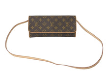 Load image into Gallery viewer, 極美品 LOUIS VUITTON ルイヴィトン モノグラム ポシェットツインGM ショルダーバッグ M51852 ブラウン ゴールド金具 中古 61817