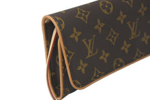 Load image into Gallery viewer, 極美品 LOUIS VUITTON ルイヴィトン モノグラム ポシェットツインGM ショルダーバッグ M51852 ブラウン ゴールド金具 中古 61817