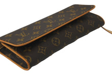 Load image into Gallery viewer, 極美品 LOUIS VUITTON ルイヴィトン モノグラム ポシェットツインGM ショルダーバッグ M51852 ブラウン ゴールド金具 中古 61817
